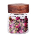 4oz 12oz 16oz High Borosilicate Airtight Glass Jar with Acacia Wood Lid